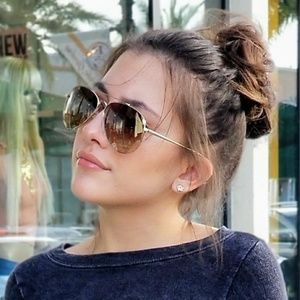 GOLD AVIATORS MIRRORED SUNGLASSES GOLD LENS